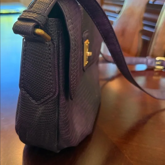 Marc By Marc Jacobs Lizard Embossed Color Purple Shoulder bag/ Crossbody Bag - Picture 16 of 17